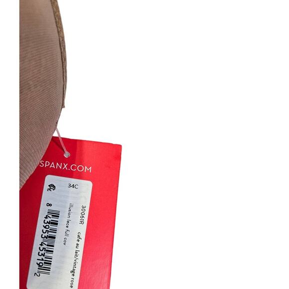 NEW Spanx 32B Bra-Llelujah Full Coverage Bra Beige Lace Underwire Padded - Picture 3 of 3